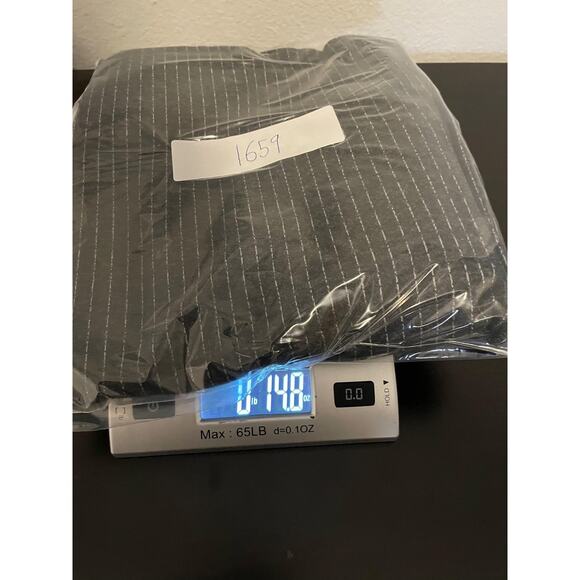 Zara Dress Womens Medium Gray Pinstripe Mock Neck Short Sleeve Pockets Stretch - Picture 8 of 8